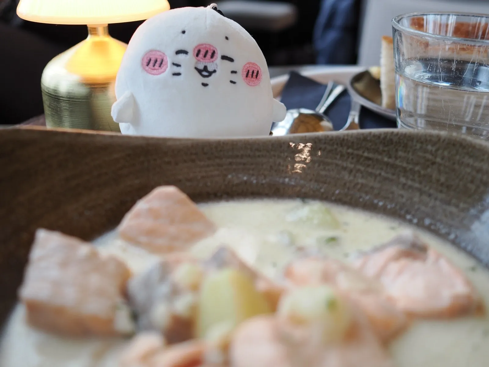 ヘルシンキで食べたサーモンたっぷりのスープ